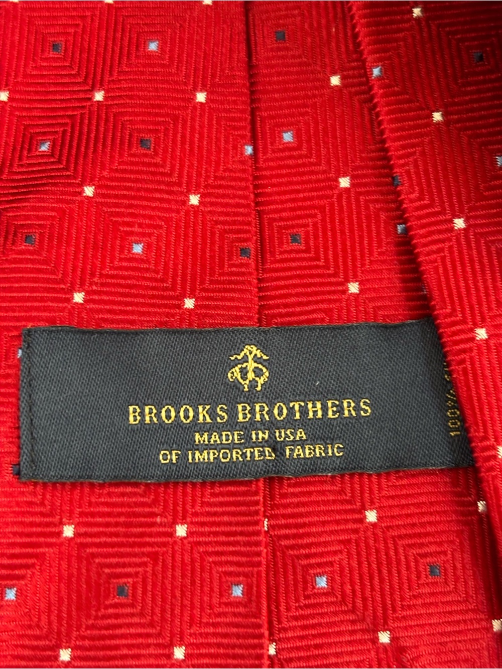 Brooks Brothers Silk Red Microdot Tie 58”